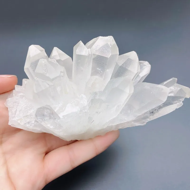 

Natural Healing Crystal Geode - Large Clear Rock Quartz Cluster Raw Gemstone for Home Decor Meditation and Chakra Balancing