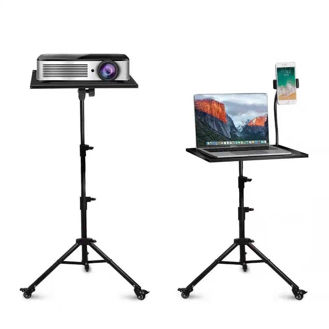 

Amazon Light weight 3 section tripod stand for laptop, projector, camera with foldable tray and phone holder