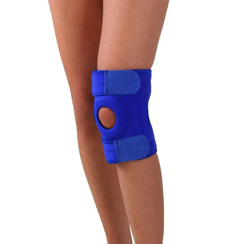 

Wholesale Adjustable Straps Support Neoprene Brace neoprene powerlifting compression knee sleeve, Blue