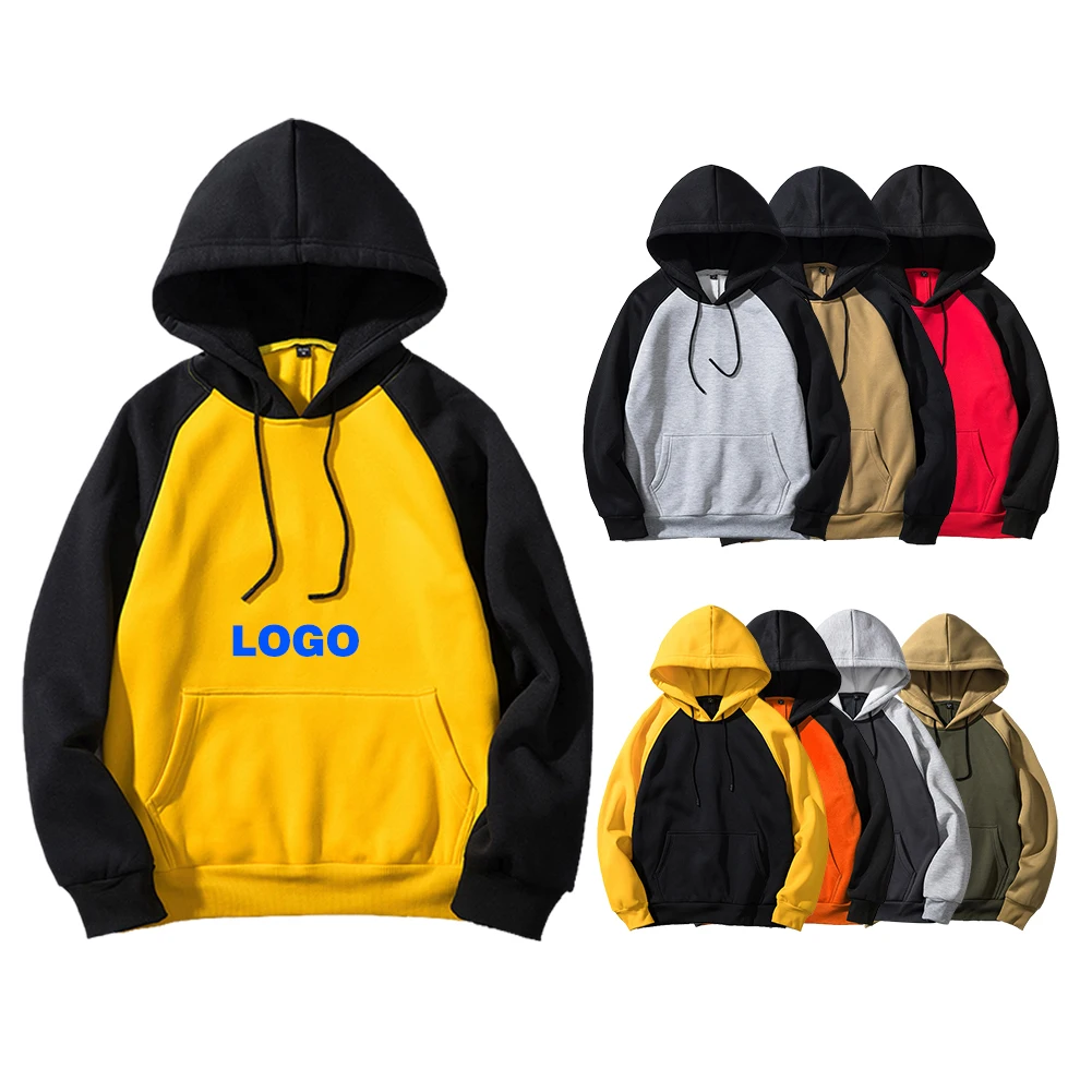 

JS39 hot sale 2022 new arrivals autumn winter boys gym hoodie sweatshirt casual multicolor splicing custom logo hoodie for men, As shown