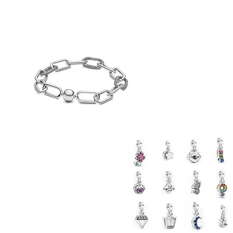 

Charm Pandora Me Tie Interwoven 598373 Bracelet Niche Design Couple Silver S925 Bracelet, Rose gold