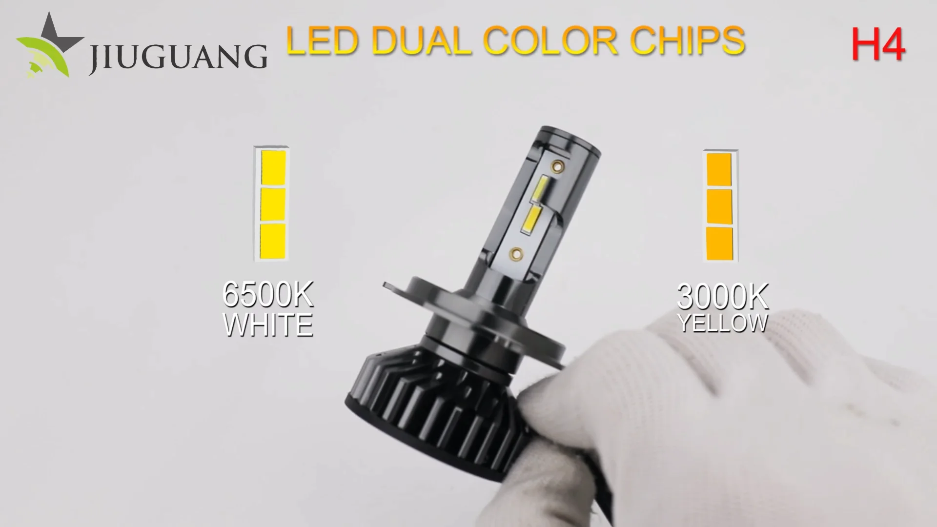 Dual Color Turning Lights H11 9005 Fog Headlights H4 Amber Yellow 9006