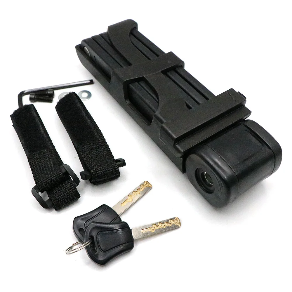 

Classic Black with Steel Bars Heavy Duty Foldable Bicycle Chain Lock Foldylock Bike Lock folding bicycle lock