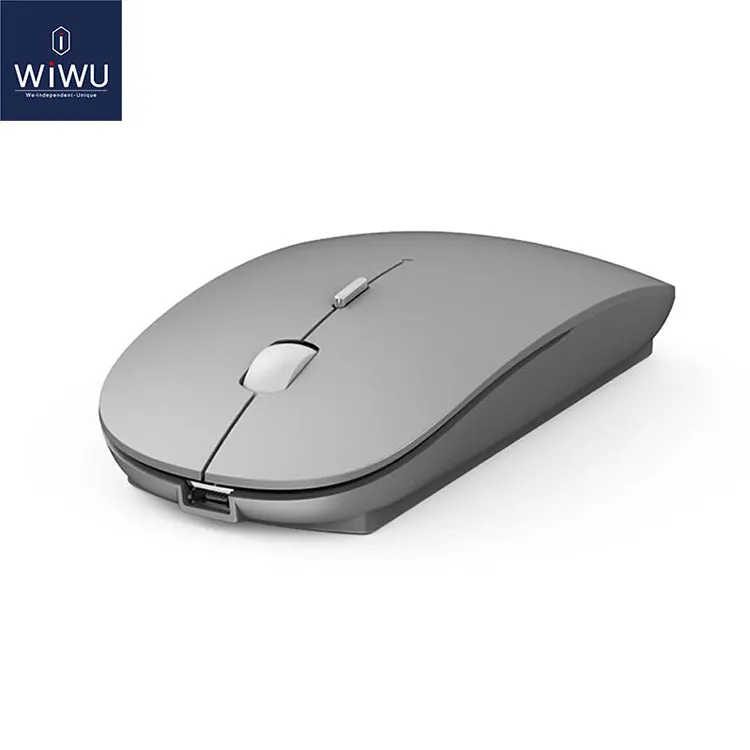 

WIWU Newest Slim 2.4G Optical Noiseless Notebook Wireless Mouse for Laptop, Silver