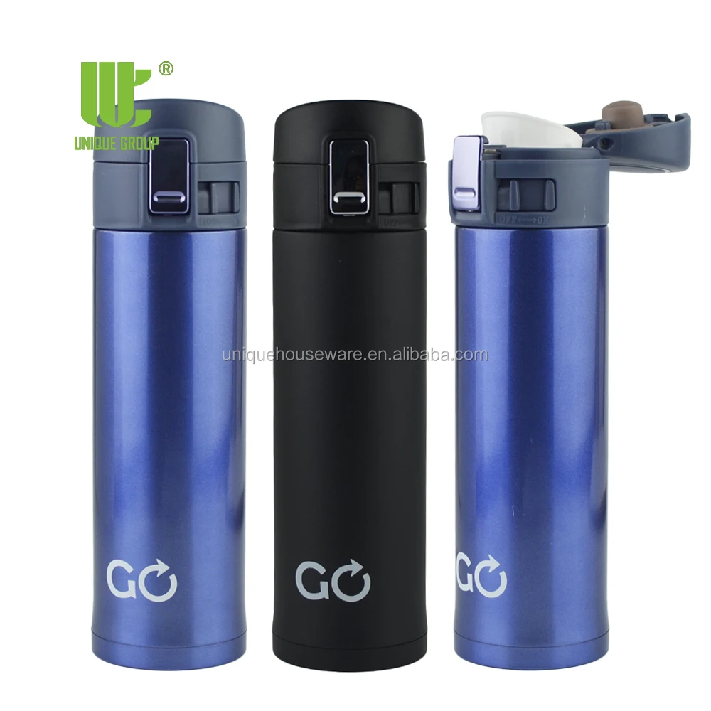 

Color Stainless Steel Water Bottle Unique Group Eco Friendly BPA Free 480ml Keep Water Hot and Cold Double Wall Black Blue LFGB