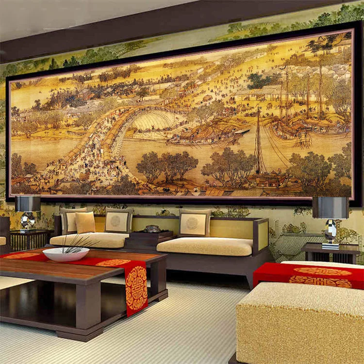Klassieke olie hijgen Groothandel Canvas Prints beroemde Chinese De Noordelijke Song-dynastie schilderij voor kerst dag
