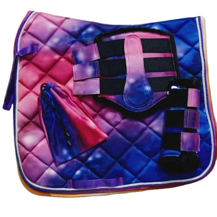 

Factory wholesale 2021 New Printing horse jumping saddle pad saddle pad horse, Multi color and customized