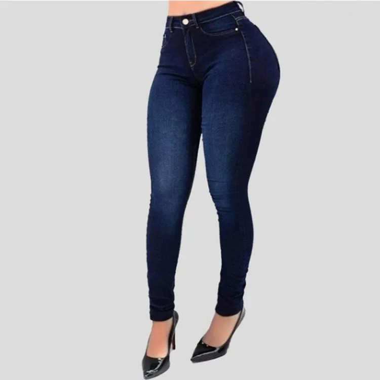 Hot-selling hot-selling ladies jeans stretch slim slimming women jeans trousers