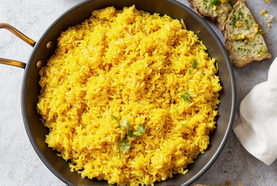 Assortment of turmeric rice dishes from different cultural traditions