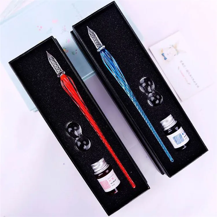 
Hot Selling Signature Overvalue Crystal Glass Dip Pen Wholesale Handmade Dip Pen and Ink 