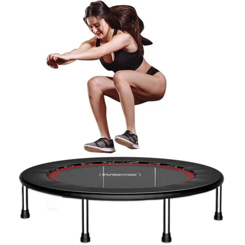 

50 inch Folding Durable Gym trampolines Good elasticity Spring bounce bed Fitness bungy, Black