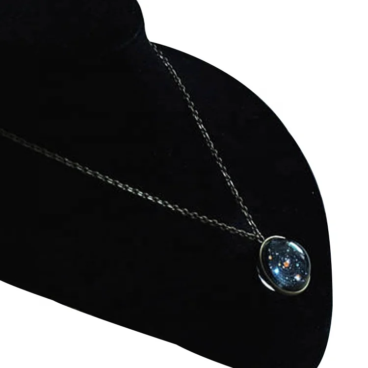 

Jiushang antique sky harry potter time turner Solar System glass long chain pendant necklace, Sliver