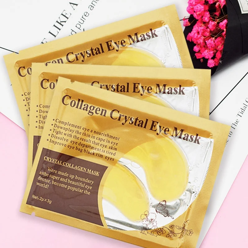 

100% natural Exfoliator Hydrogel Nourishing Collagen Protein golden eye mask, Gold,black,white,pink