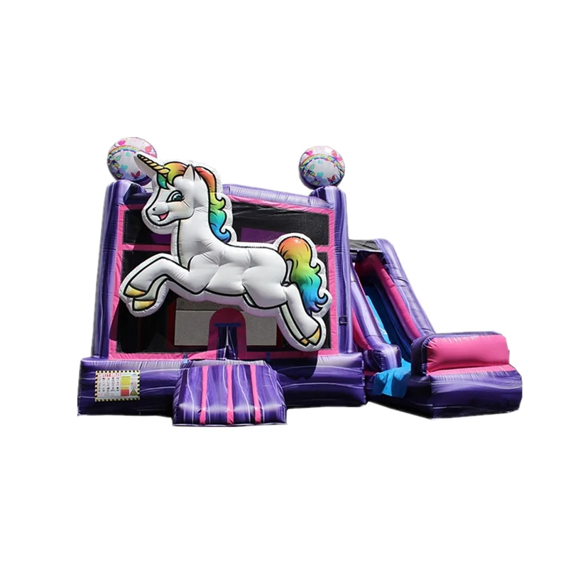 

inflatable bouncy house inflatable bouncer slide unicorn bouncy castle with slide, Customized