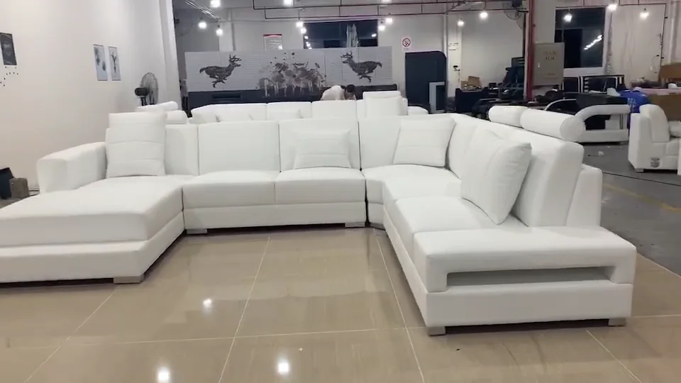 Sofá Seccional En Forma De U De Diseño Moderno,Mueble Para Sala De