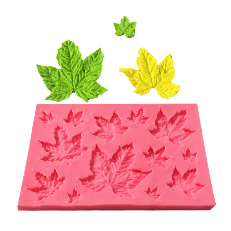 

DIY Baking Tools Maple Leaf Shaped Fondant Cake Chocolate Pastry Clay Gypsum Silicon Mold for Baking Pastry Accessories Supplies