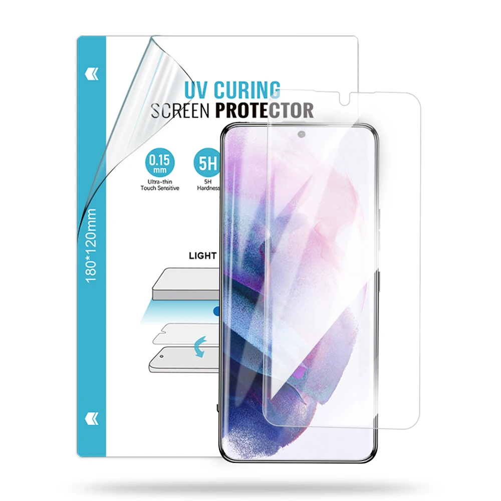 

3D Flexible scratch-proof 6H glossy UV Screen protector TITANIUM cell phone film