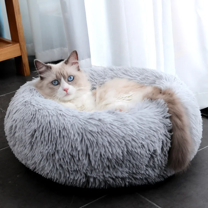 

2021 new pet nest plush round dog nest creative pet nest, Customized color