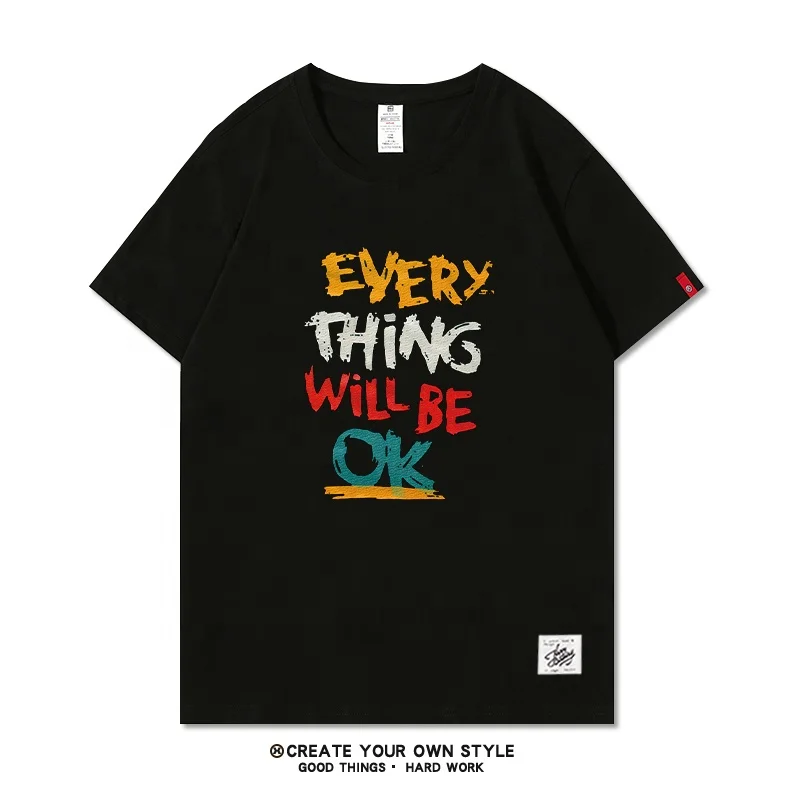 

Wholesale custom loose fit Big Tall graphic streetwear anime plain blank 100% cotton pro club man t-shirts with logo