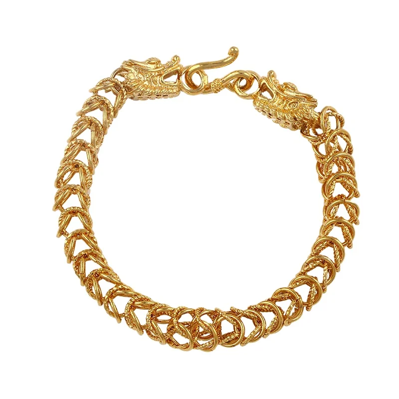 

74048 xuping fashion gold cheap handmade charm dragon head bracelet