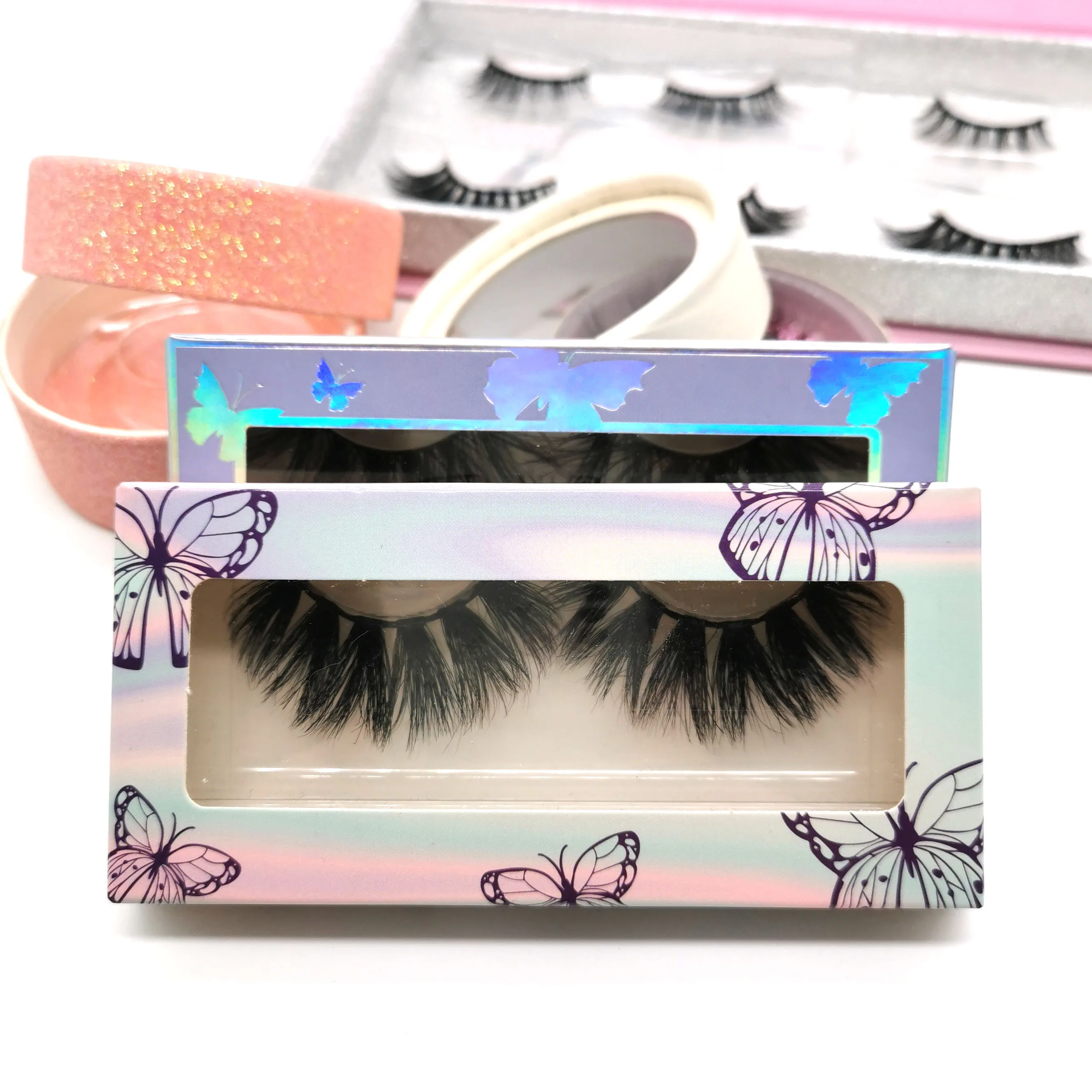 

eyelash and custom box vendors butterfly shaped custom packaging lash box