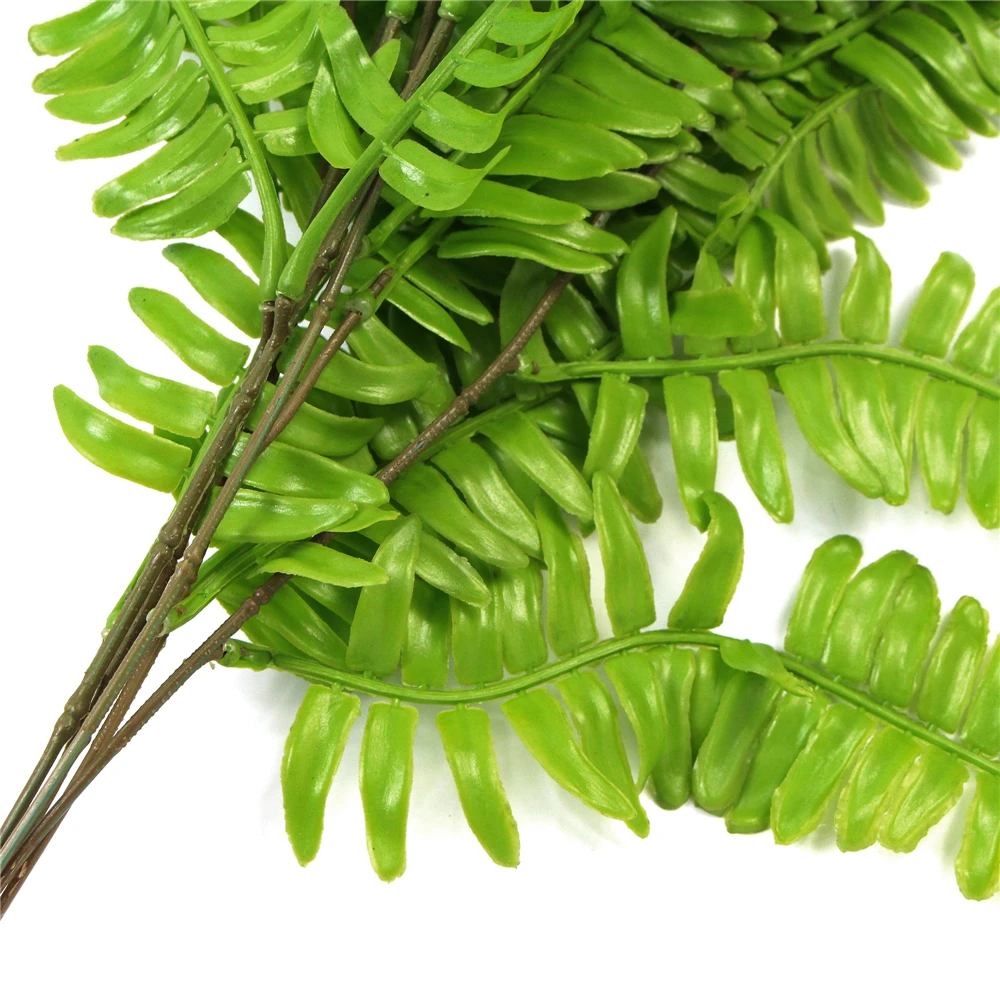 派对装饰塑料绿色柳叶藤蔓花环