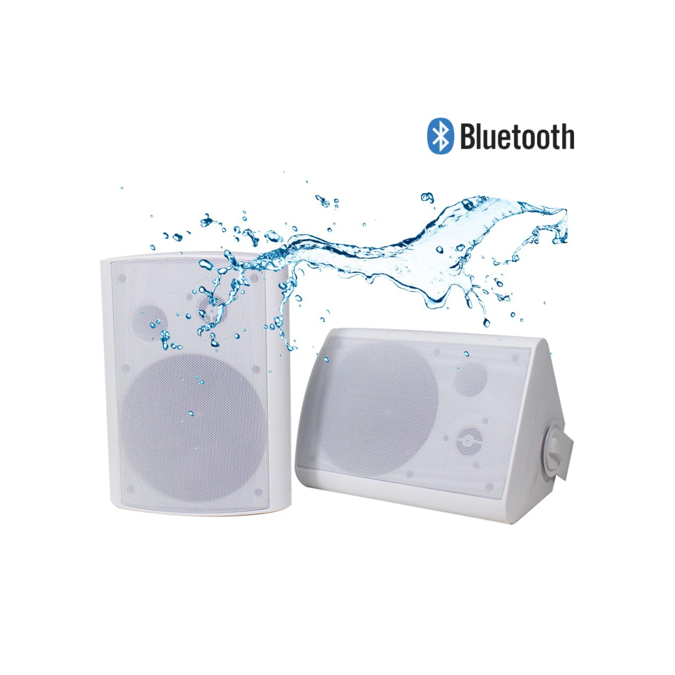 5/6 inch 2-Channel 2-way 30W active wireless waterproof bluetooth wall mount box speaker in pair with Class-D amplifier - ANKUX.COM