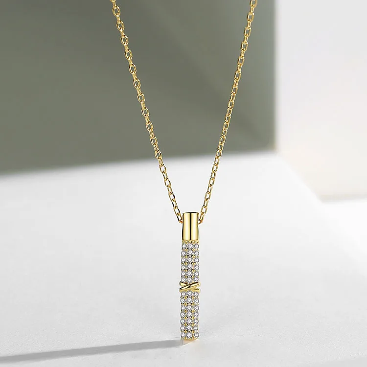 2022 New Unique Design Simple Fashion Diamond Gold Necklace for Women