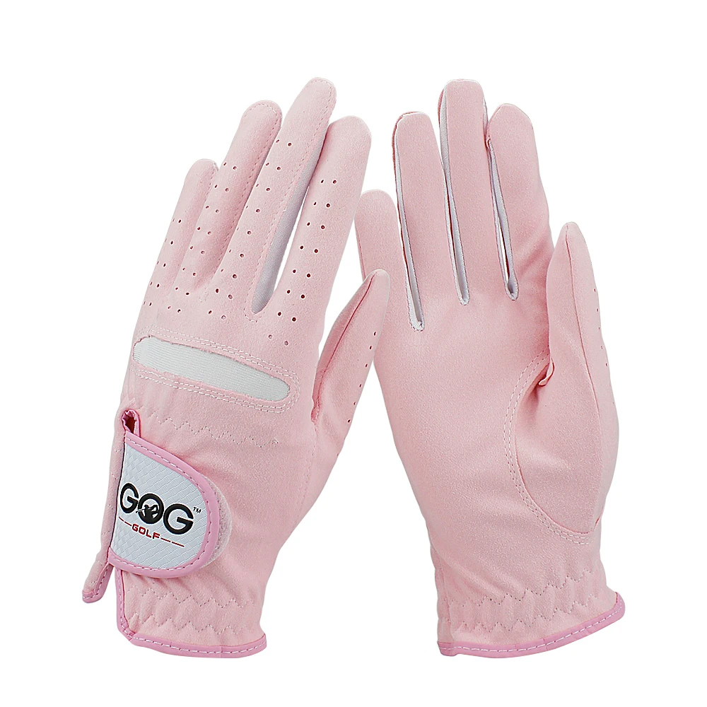 Outdoor Training Golf Supplies 1 Pair Professional Breathable Soft Fabric Custom Print Golf Gloves Female