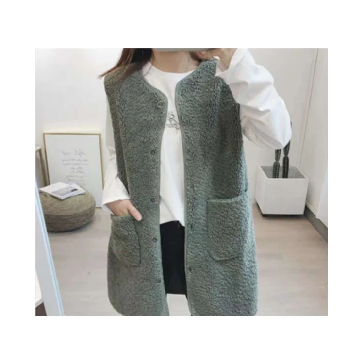 
Thick Casual Custom Sweater Ladies Winter Knit Sweater Vest 