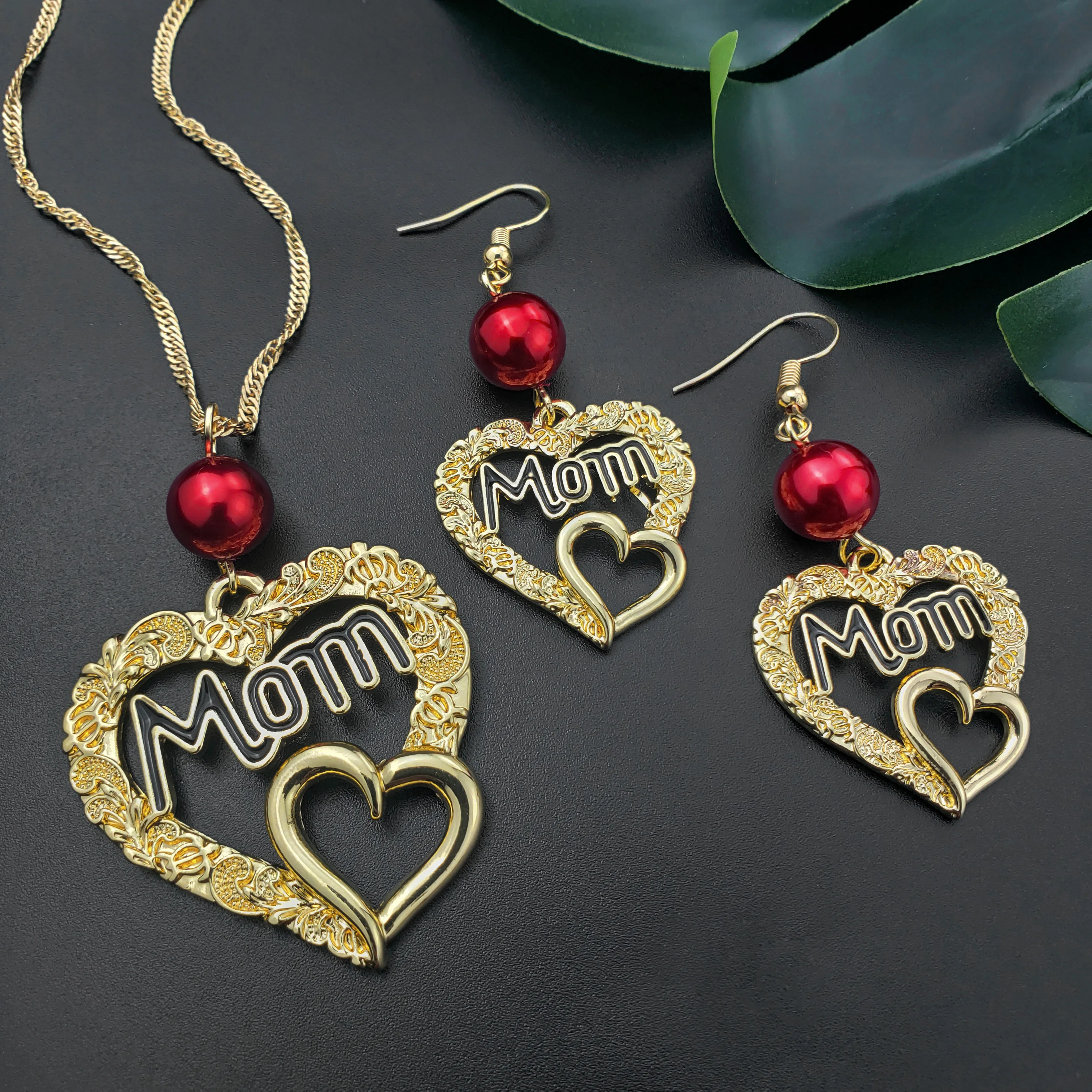 

Mother 's day Plumeria flower jewelry sets hawaiian island style gold necklace&earrings set for women 2020, Customized color