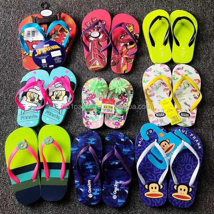 

0.32 Dollar Model TH084 Series Container Ready Stock Mix Lots Of Prints For Unisex children's slippers