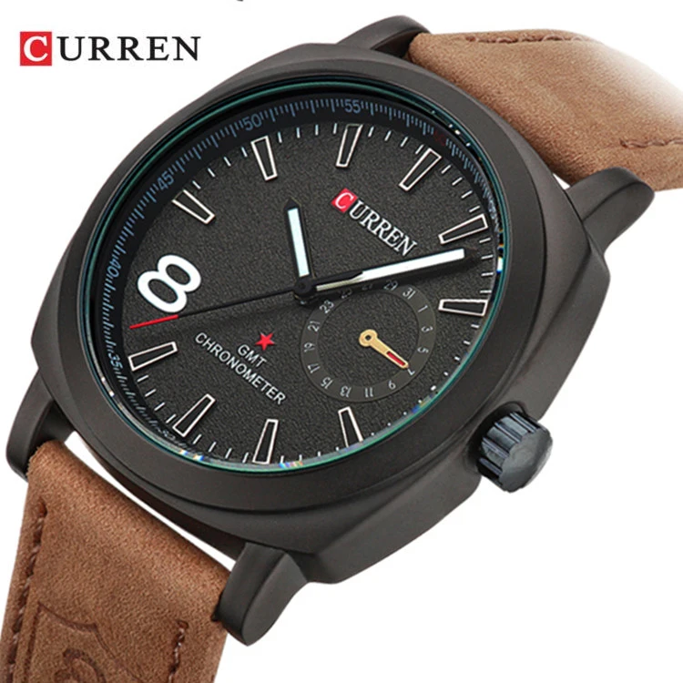 

CURREN 8139 luxury brand quartz watch Casual Fashion Leather watches reloj masculino men watch free shipping Sports Watches