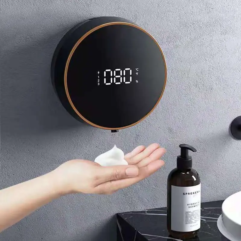 

Temperature Digital Display Automatic Touchless Foaming Soap Dispenser wall mount Waterproof Liquid Soap Dispenser