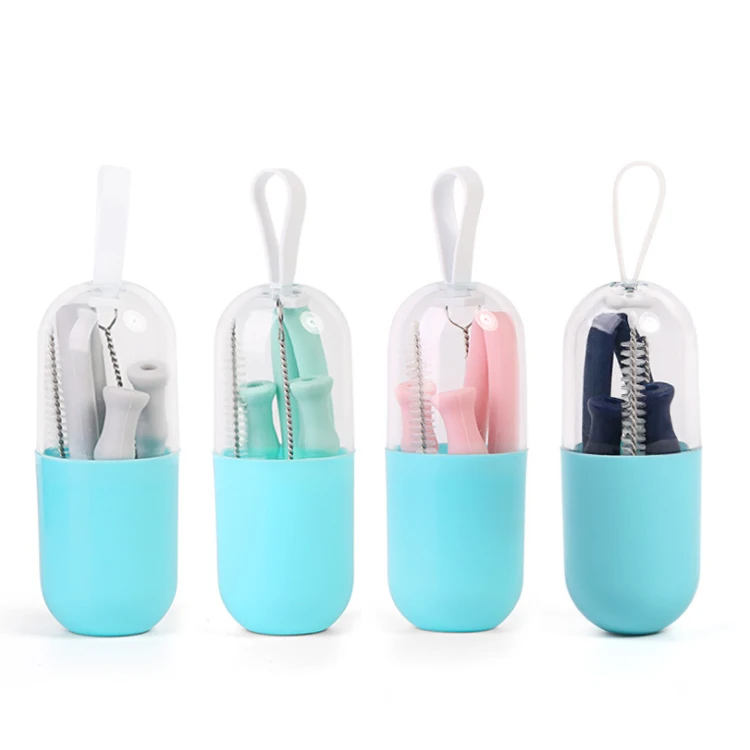 Eco Friendly Collapsible Foldable Silicone Straw, Jiangsu Suzhou Portable Folding Straw