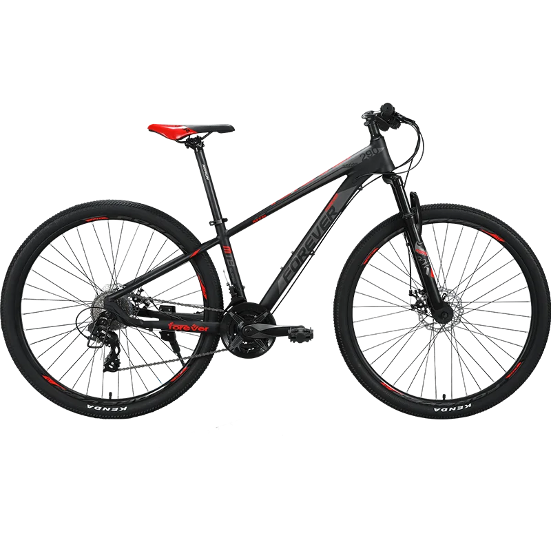 

RTS FOREVER QJ560-2 29 inch 27 Speed Aluminum Hydraulic Disc Brake Mountain Bike Bicycle for Men Women, Black&red
