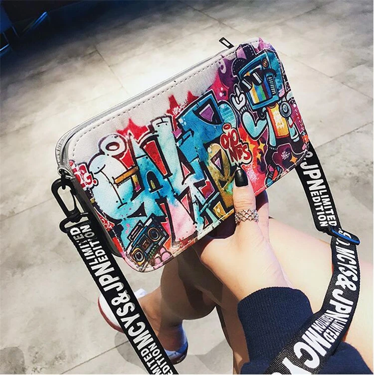 

New Arrivals Fall Shoulder Designer Graffiti Handbag Bags Fashion Crossbody Purse And Handbags For Women 2020, As pictures or customized colors