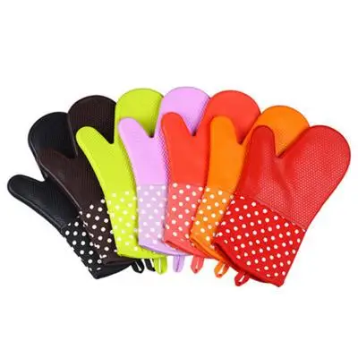 

P635 High Quality Silicone Oven Gloves Slip-resistant Bakeware Kitchen Cooking cake Baking Tools Microwave Oven Mitts, Colors