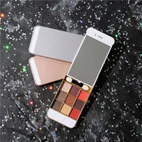 

New Mobile Shell Eye Shadow Waterproof 12 Colors Makeup Eyeshadow Palette With Big Mirror