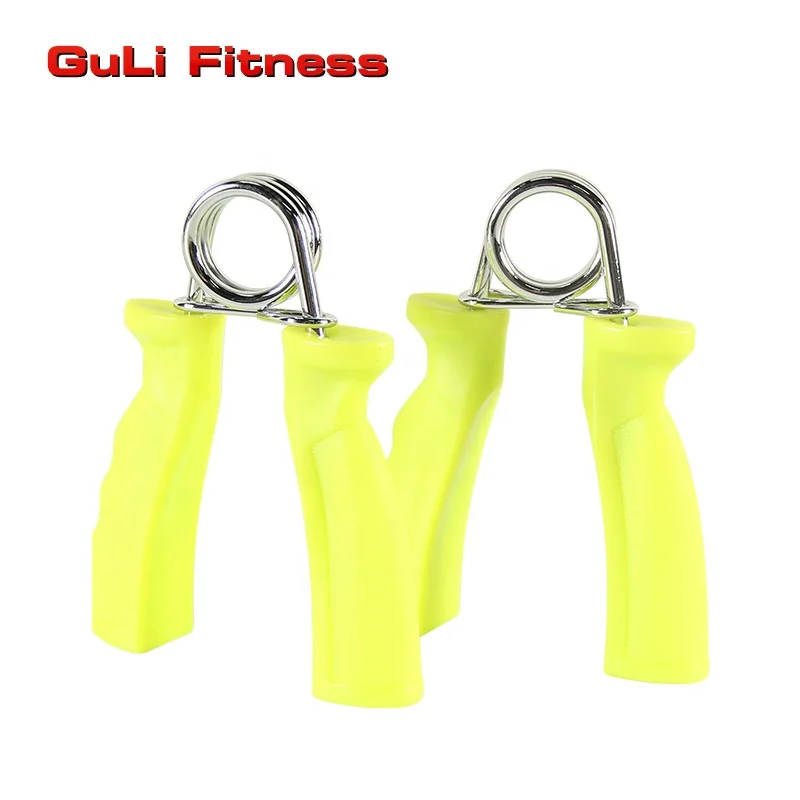 

Multi Color Hand Grips OEM/ODM Muscle Relax Equipment Plastic Handle Hand Grip Wrist Rehabilitation Training Gripper, Yellow/black/green or customized