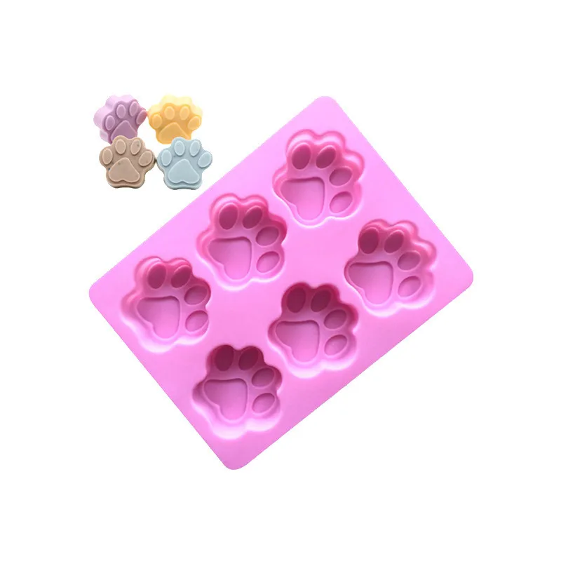 

1PC Cavity Cat Paw Print Silicone Fondant Cake Mould Candy Chocolate Soap Handmade Baking Mold Cake Decorating Tools