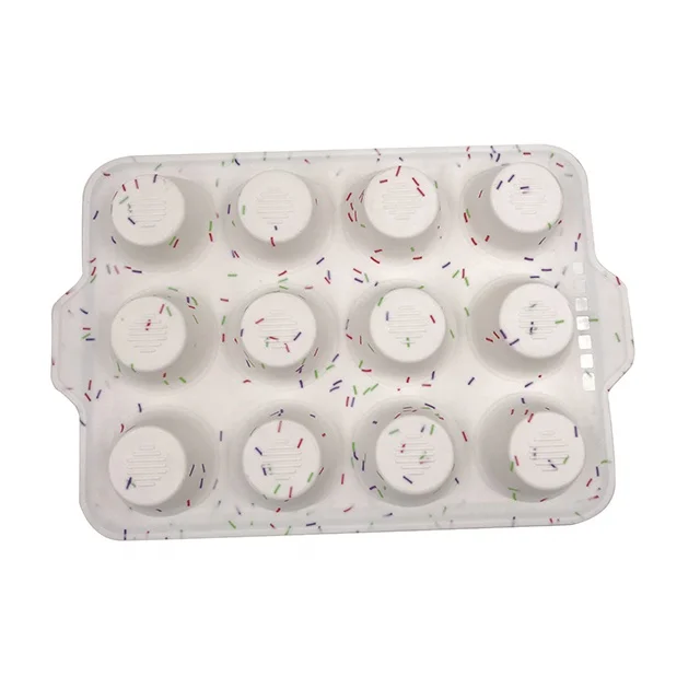 Silicone Muffin Pan12 Cups Cupcake Baking Pan Stainless Steel Metal