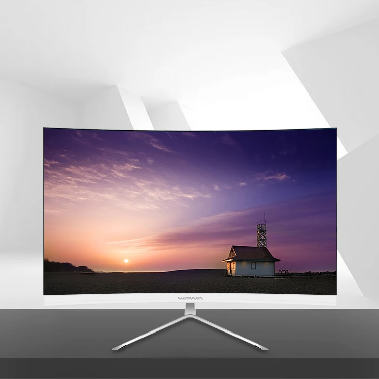 

Desktop 23.8 Inch Lcd Curved Screen Computer Monitor 24 Inch V Shape Stand Pc Led Monitor