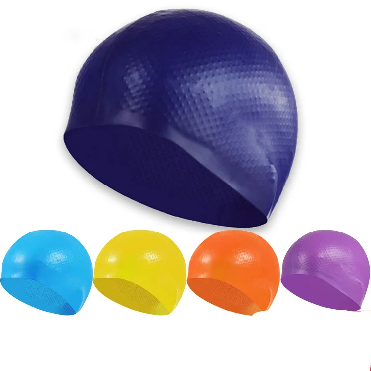 Silicone Swim Cap With Anti-slip Particle Elastomeric Swimming Caps Competition Training Swim Cap for Adults