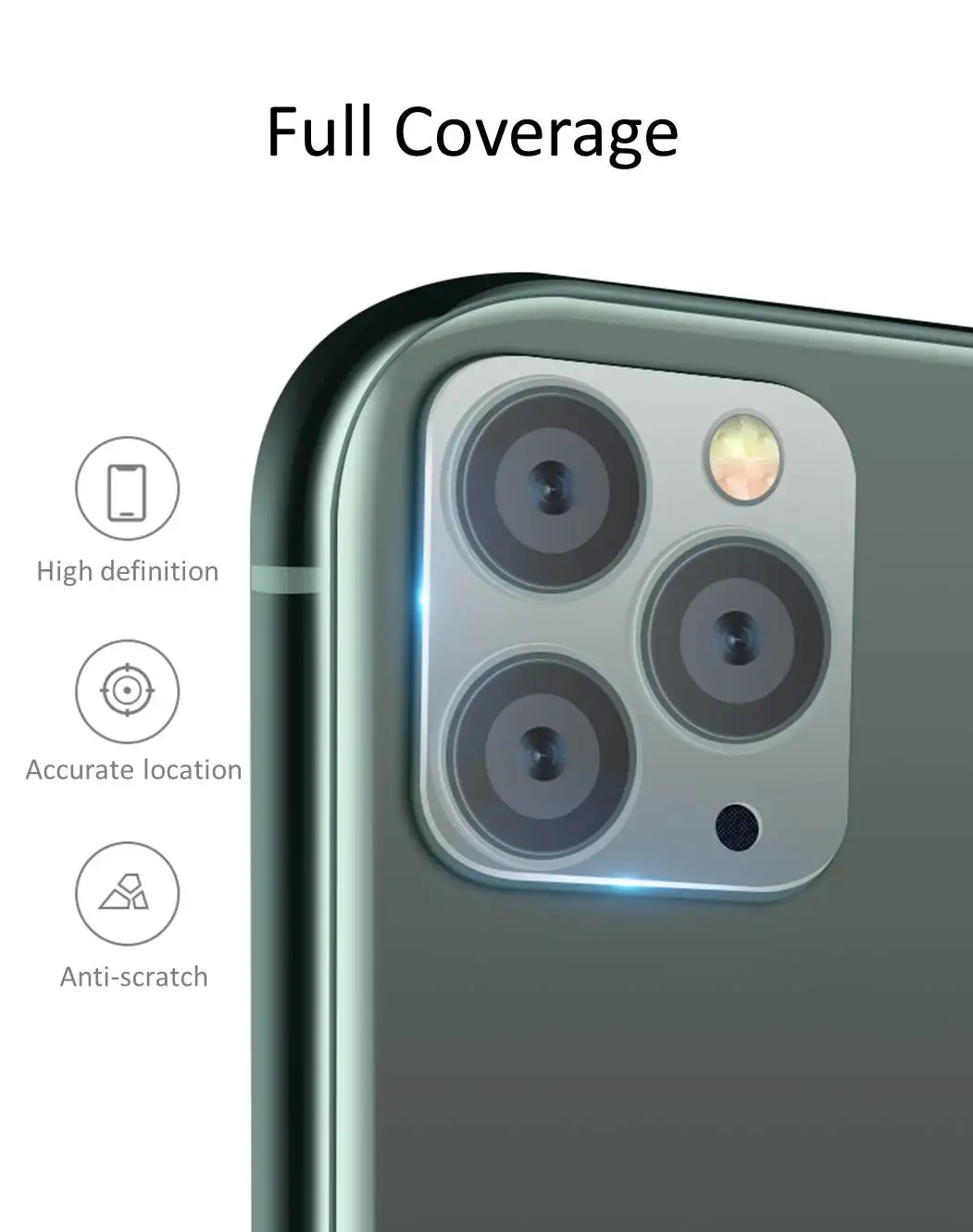 2019 Amazon hot selling Back Rear Camera Lens Protective Ring Cover Protector Accessory Screen Film for iPhone 11 X/Xs/XR/XS Max