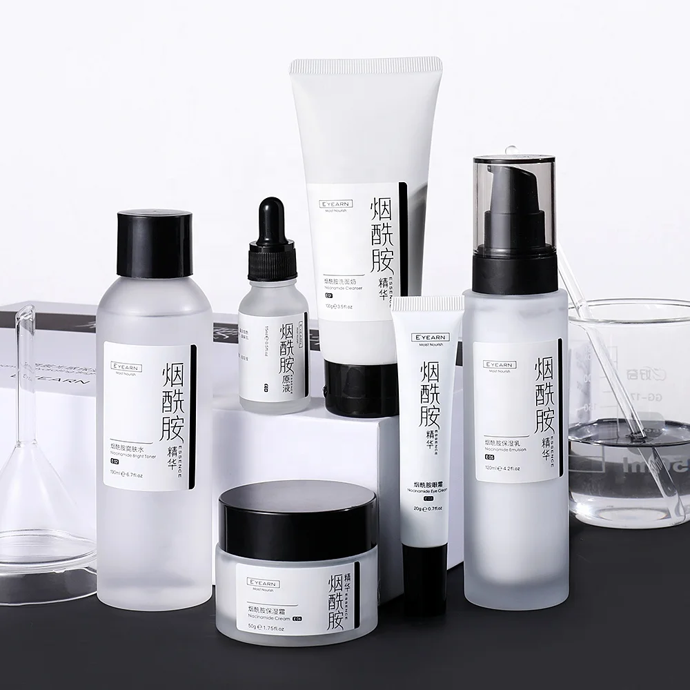 

Cosmetic Factory OEM Private Label Whitening Anti-aging Skincare 6 Piece Niacinamide Skin Care Set