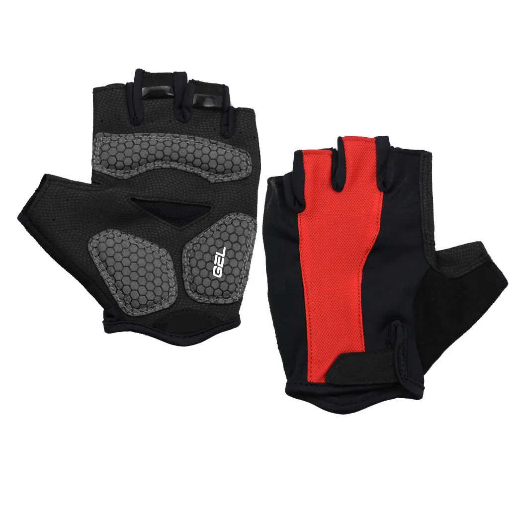 

HANDLANDY Anti-Slip Half Finger Sports Gloves shock-absorbing pad breathable glove cycling mountain biking other sport gloves, Black