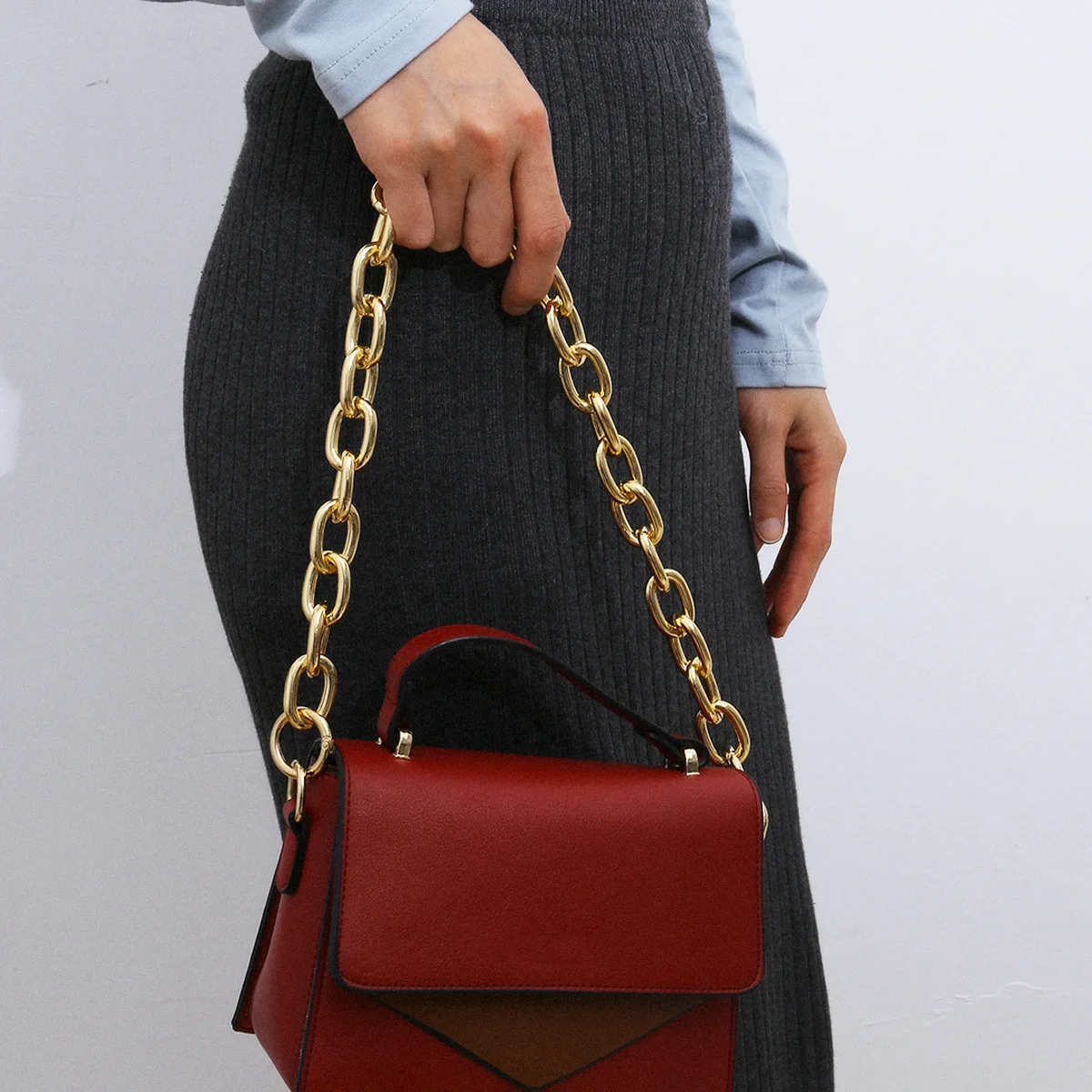 

Gold Plated Purse Chain Shoulder Crossbody Bag Strap DIY Accessories Bag Chain Accessories Metal