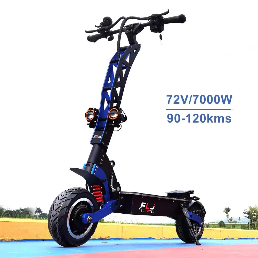 

FLJ 7000 Watt Electric Motorcycle Adult Folding E Scooter 11inch off road tire electric motorcycle scooter, Black,black and silver,black and blue,black and red,silver