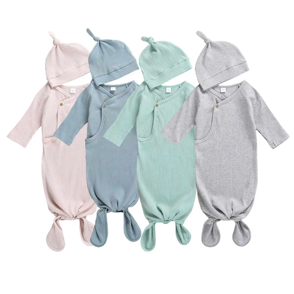 

2706 Newborn Baby Clothing Sleepwear Infant Toddler Boys Girls Nightgown Rompers Long Sleeve Clothes Overalls Pajamas, Picture shows